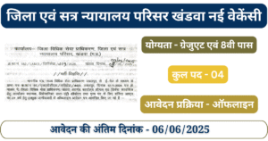 District Court Khandwa Vacancy 2025 - MP Job Notification