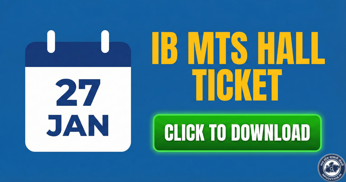 Mts Call Letter IB MTS Admit Card 2026 Out: Download Call Letter | Direct Link